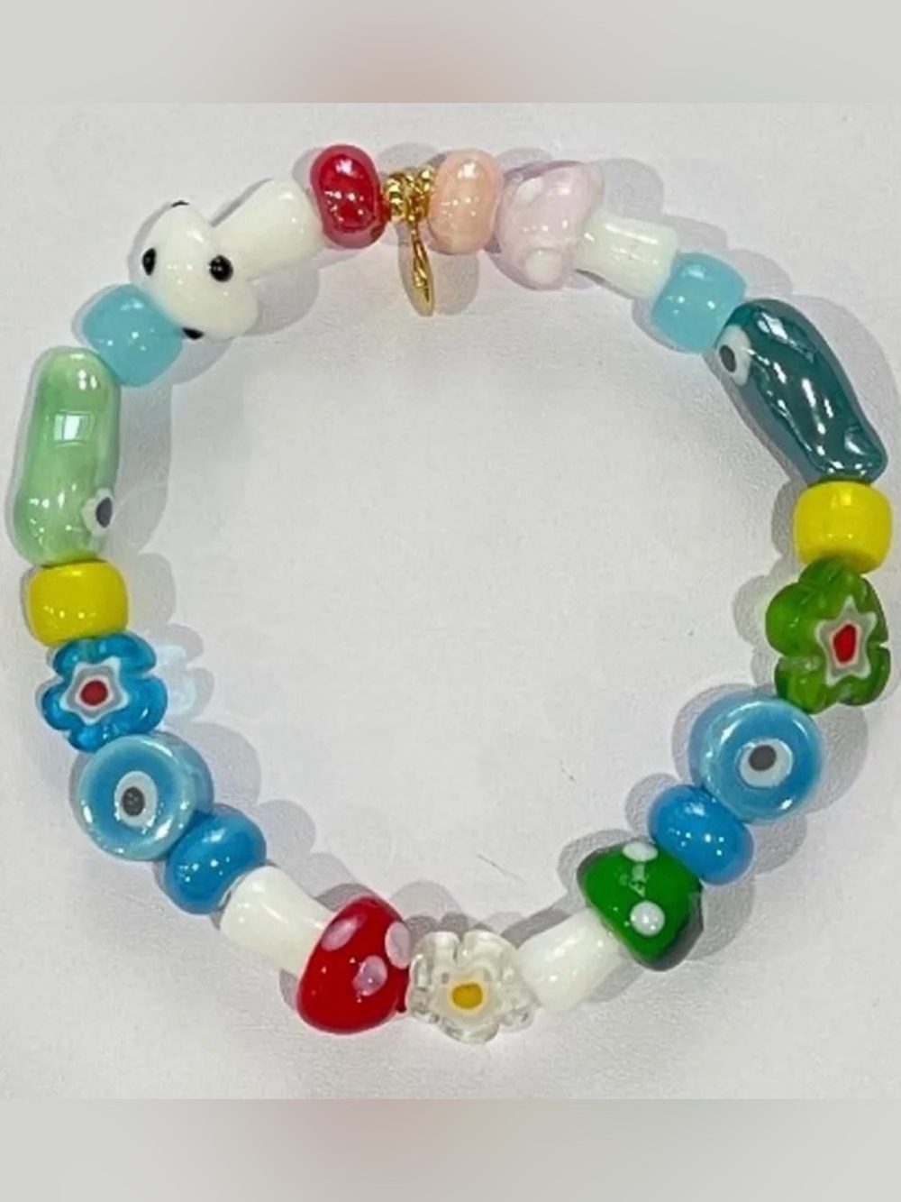 New MAYAMAR AVI Colorful Glass Bead stretch Charm Bracelet